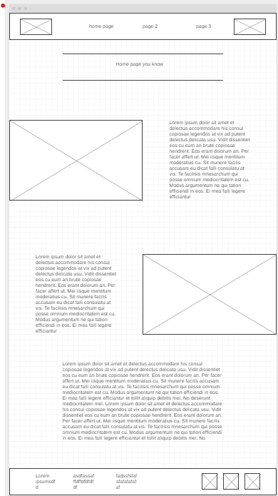 home page wireframe